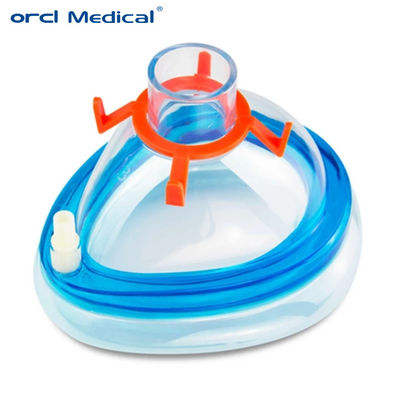 Máscara de anestesia de PVC con cojín de aire Máscara de anestesia médica con válvula Máscara facial desechable Máscara de cojín de aire Fabricante de productos