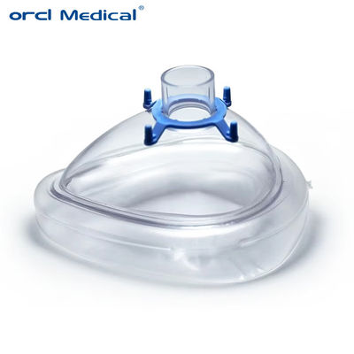 Máscara de respiración de oxígeno desechable de silicona médica de PVC Máscara de anestesia sin válvula de inflación