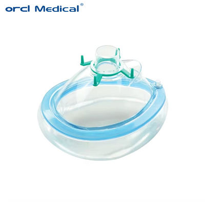 Mascarilla de anestesia de uso individual máscara de oxígeno médica suave máscara de anestesia de PVC con cojín de aire máscara de anestesia exportador de dropshipping