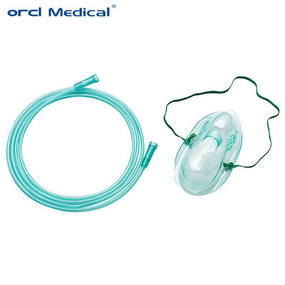 Fabrica Fabricante Máscara de oxígeno de PVC desechable de un solo uso con tubos CE LSO