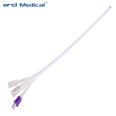 Catéter uretral de silicona médica de 3 vías 16Fr 18Fr 20Fr 22Fr 24Fr