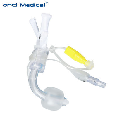 Tubo de traqueotomía de alto volumen con esposas de seguridad Tubo médico desechable con lumen de succión