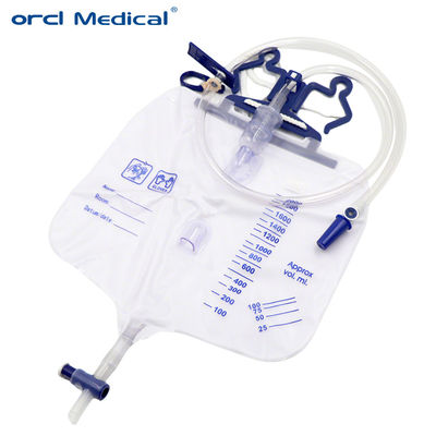 Sacos de drenaje de orina de lujo de 2000 ml para uso desechable cirúrgico Urología médica estéril