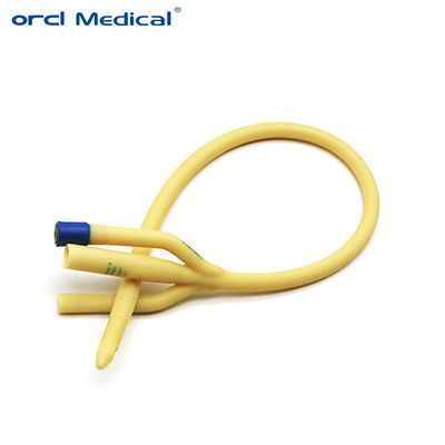 Catéter de látex de 3 vías desechable de foley de valor blando de plástico de silicona recubierto de látex