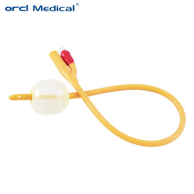 Venta al por mayor de medicamento desechable urinario amarillo 2 Way 3 Way Fr6-30 catéter de látex Foley