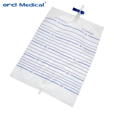 Bolsas para el drenaje de orina Medicina estéril desechable 2000 ml Bolsa para adultos Bolsa de recolección de orina