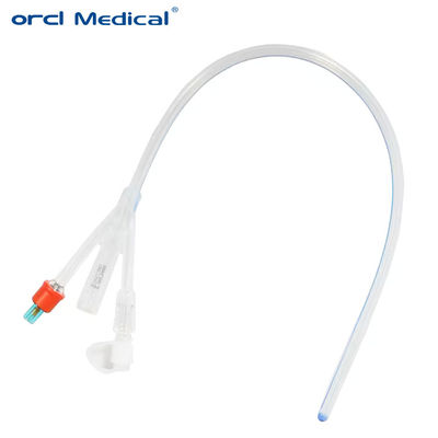 Catéter de Foley estéril desechable 100% recubierto de silicona de 3 vías de tipo estándar Catéter de silicona de Foley