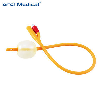 Catéter urinario desechable para uso médico de dos vías y tres vías, con recubrimiento de silicona, catéter de látex de Foley