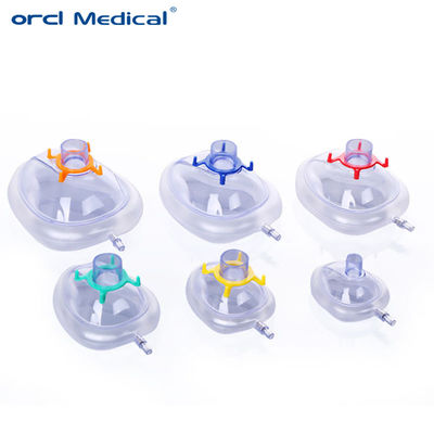 Máscara de oxígeno para respirar con máscara de anestesia de PVC desechable para uso médico inflable