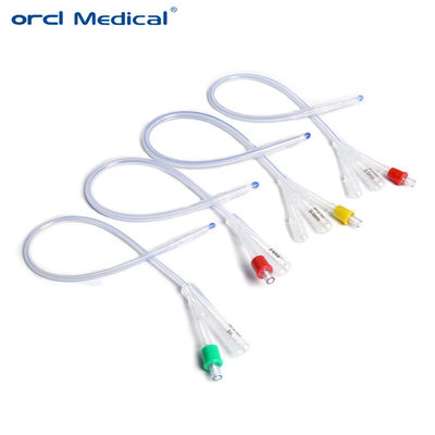 Catéter de Foley revestido con silicona médica tubo de catéter uretral adulto en opciones de 1 vía 2 vía 3