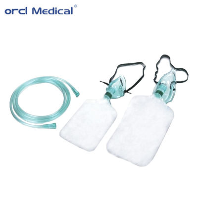 Mascarilla facial de oxígeno de PVC desechable para uso hospitalario con suministro quirúrgico de alta calidad y bolsa de reservorio
