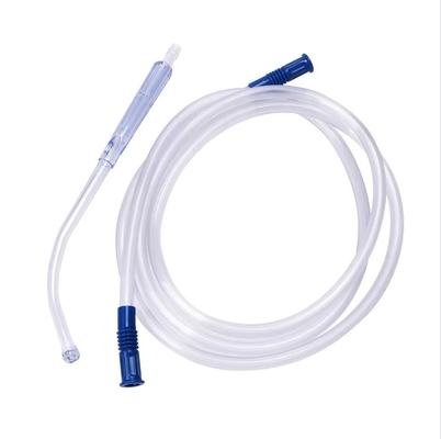 Tubo conector de succión de PVC desechable médico Suministro médico Juego de succión Yankauer